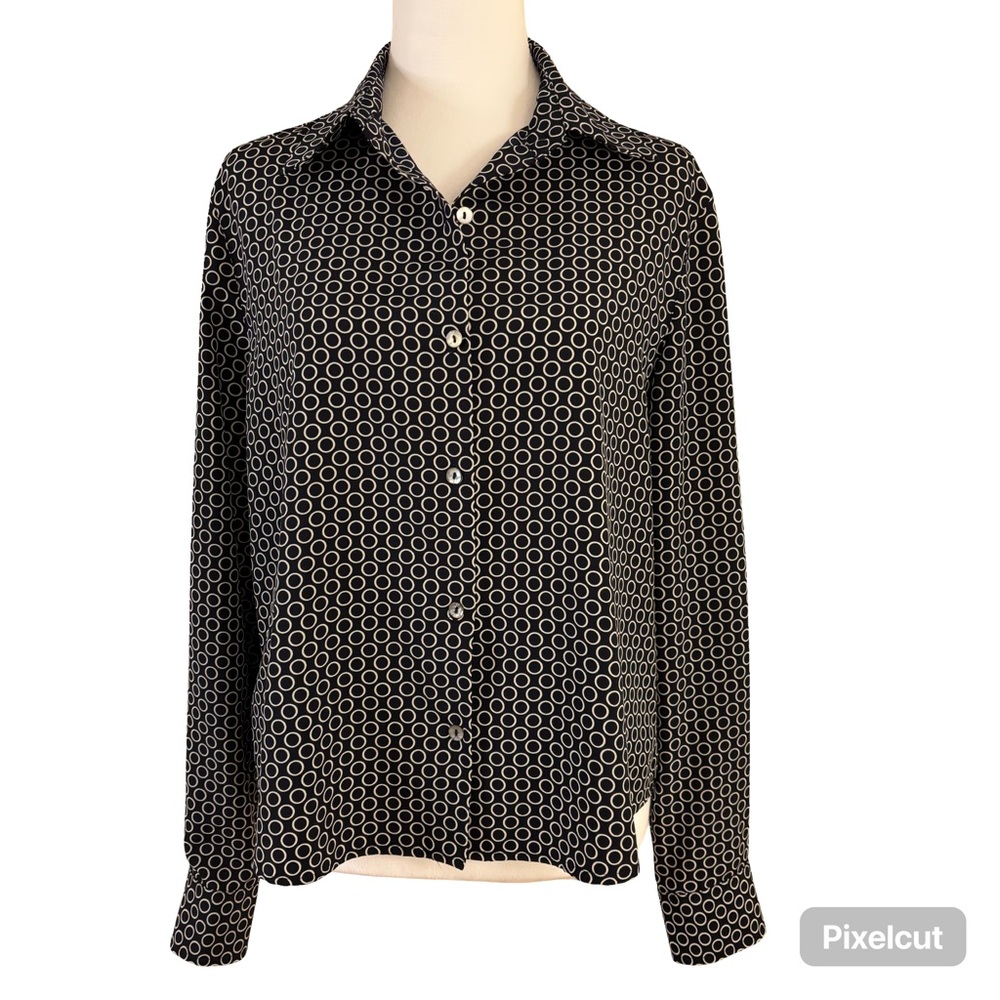Jones Wear Nacy Blue Button Down Shirt 12